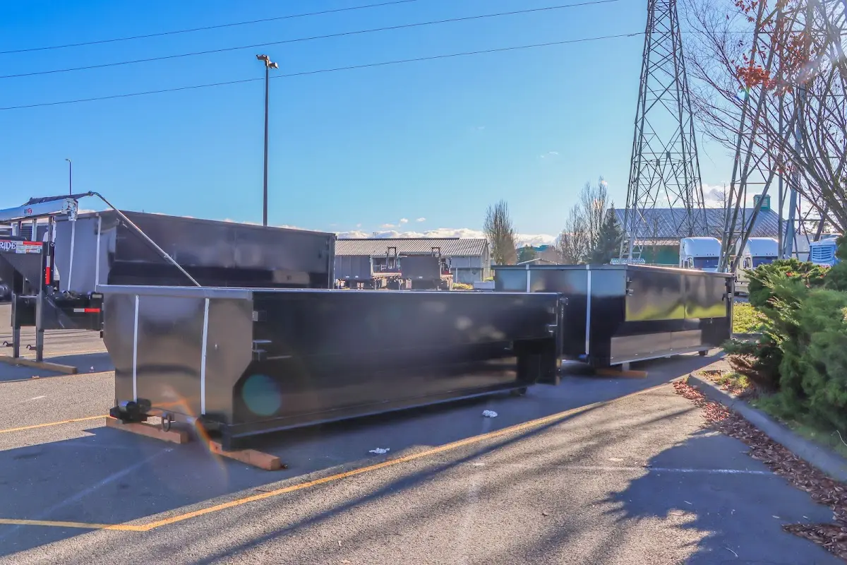 Roll-off dumpster ready for waste disposal at job site for Estate Cleanout Dumpster Rental in Summerville
